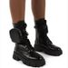Women's Fashion Retro British Style Mid-Calf Boots With Buckle & Ribbon Details, Round Toe Chunky Heel Waterproof Slip-Resistant Martin Boots_vogvips.com