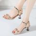 Soft Leather Sandals Outdoor 2025 New Versatile Summer Korean Style High-end Chunky Heel Transparent Mid-high Heels For_vogvips.com