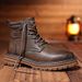 European Warm Series 2025 New Outdoor Martin High Top Men's Work Motorcycle Boots British Style Oxford Color-Block Sole_vogvips.com