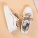 White Shoes For Women, Autumn New Item, Sponge Cake Thick Sole Waterproof Leather Surface White Trendy Board Shoes,_vogvips.com