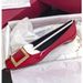 Top Version Buckle For Women Patent Leather Square Toe Single Elephant Gray Flat Heel Versatile Shallow Commuting_vogvips.com