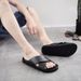 Men's Summer Slip-On Sandals - Breathable Anti-Slip Outdoor Beach Shoes For Casual Wear (Black, PU Material)_vogvips.com