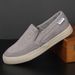 Men's Low‑Top Thick‑Sole Canvas Sneakers, Breathable Comfort Classic Versatile Trendy Casual Shoes For Spring Autumn Daily Wear_vogvips.com