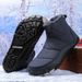 Snow Boots Winter And Spring Warm Outdoor Couple Cotton Shoes Casual Hiking Cotton Shoes Non Slip Wear Resistant Waterproof Plus Velvet_vogvips.com
