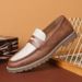 Retro trend men's business casual small leather shoes a slip-on lazy loafers_vogvips.com