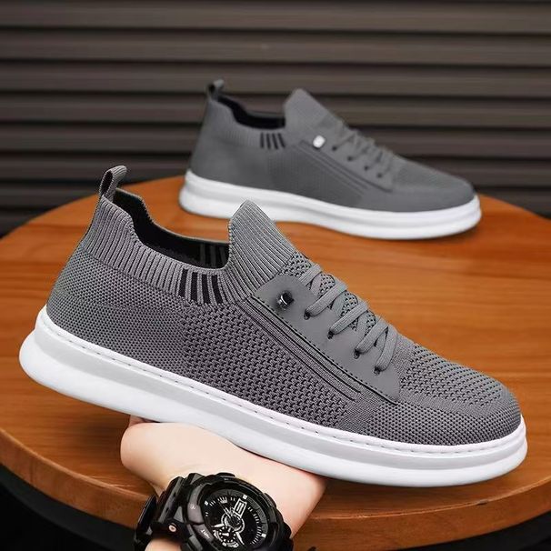 Men's Shoes Summer Breathable Mesh Slip On Sneakers Trendy All Match Non Slip Casual Deodorant Mesh Shoes Men_vogvips.com