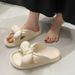 Women' Bowknot Slipper, New Summer 2024 Fahion, Outdoor And Indoor Home Ue, Non-Slip Thick-Soled Comfortable_vogvips.com
