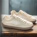 Men Mesh Patchwork Casual Sneakers, Slip‑On No‑Tie Lace Breathable Lightweight Flat Retro Walking Board Shoes_vogvips.com