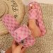 Women's Slippers Plum Embroidery Muffin Bottom Casual Women's Flip-flops_vogvips.com
