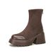 Gomeini Martin High Heel 2024 New Style Height Increasing Thick Sole Short Women Elastic Slim Boots 575-2_vogvips.com