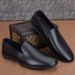Men's Single Layer Leather Summer Soft Breathable Lightweight Slip-On Shoes Youth Round Toe Korean Style Loafers_vogvips.com
