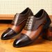 Men's Brogue Oxford Dress Shoes – Classic Wingtip Design With Cushioned Sole For Business & Weddings (Brown/Blue, Sizes 38-45, Runs Large)_vogvips.com