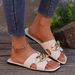 New Summer Soft Bottom Casual Black Wear Lazy Flat Sandals_vogvips.com