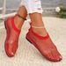 Cross-Border Plus Size Women's 2023 Independent Store Hot Sale Fishnet Socks Hollow Low Heel Flat Sandals For Women_vogvips.com