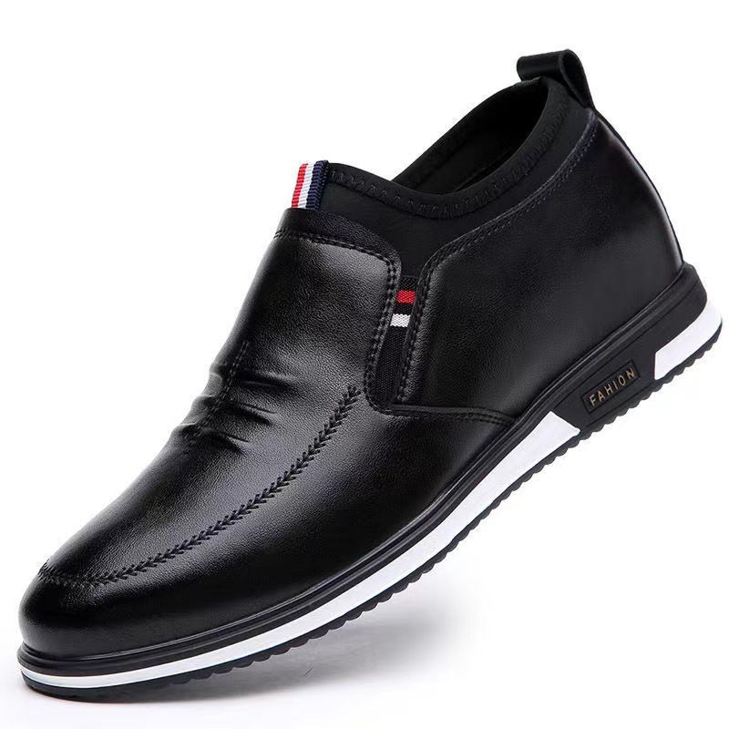 Genuine Leather Men Casual Shoes Luxury Mens Loafers Breathable Slip On Black Driving Shoe Man Low Top Business Cowhide Shoes_vogvips.com
