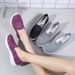 Cross-Border Women's Breathable Mesh Sneakers Casual Slip-On Mom Soft Sole Elderly Single Shoes_vogvips.com