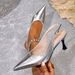European And American Style Shiny Pointed Toe Shallow Single Backless Stiletto High-heeled Shoes, Women's Sandals_vogvips.com
