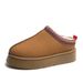 Warm Snow Boots High Heel Women 2024 Autumn Winter New Fashion One-piece Round Toe Thick Sole Fleece-lined_vogvips.com