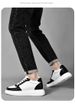 Men's Shoes Inner Height Increase Sports And Leisure Shoes, Small White Shoes, Low-top Cowhide Surface Thick-soled Running Sports Board Shoes_vogvips.com