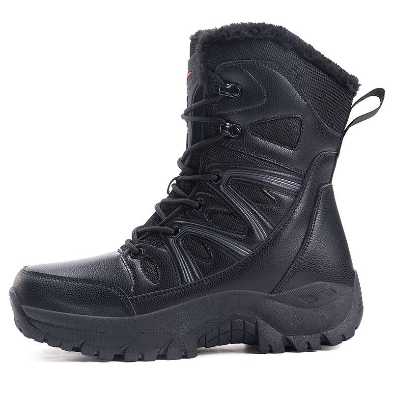 Large Size Men's Boots High-top Snow Boots Warm High-top Thickened Velvet Cotton Shoes Men's Mountaineering Snow Boots_vogvips.com