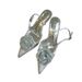 Foreign Trade Large Size Pointed High Heels Women's Fashion Rose Sandals Empty Stiletto Shoes_vogvips.com
