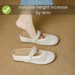 Baotou Half-Slip Women's Summer Outdoor Wear Heel-Raising Slippers With Hole-Perforated Knitted Design, Breathable Knit Fashion Sandals_vogvips.com