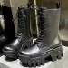 Designer Chunky High Heel Platform Ankle Men Increasing All Match Caual Punk Style Motorcycle Boots Male Large Size_vogvips.com