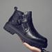 Microfiber Leather Waterproof Outdoor High-quality Casual Martin Boots Chelsea Tooling Leather Shoes Men's Shoes_vogvips.com