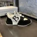 Mens Black White Color Block Casual Sneakers Suede And Leather Combination_vogvips.com