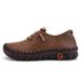 2025 Handmade Stitching Microfiber Leather Mom's Casual Wear Resistant Flat Bottom Single 44 Large Women's Shoes_vogvips.com