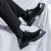 Leisure Business Thick Soled Men's Lace Up Leather Sneakers Man Minimalism Casual For Men Party Walking Fashion Shoes_vogvips.com