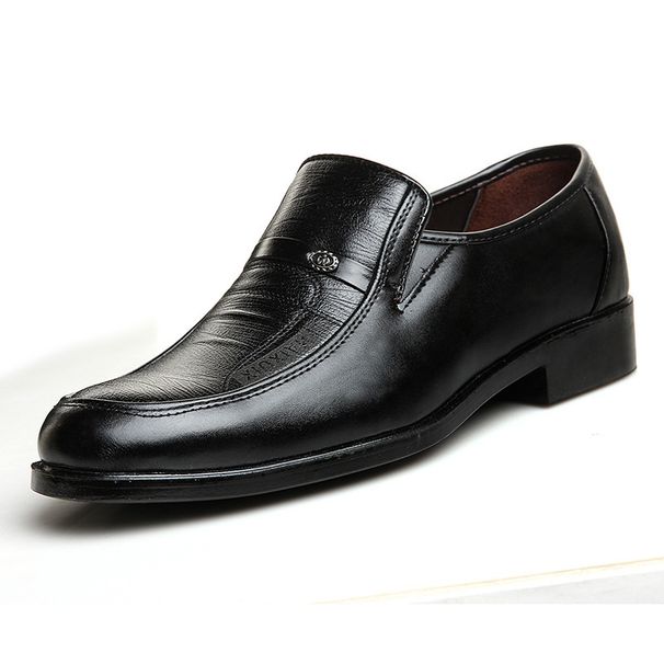 Men's Shoes Spring new men's business formal leather shoes large size work office men's round toe leather shoes stall shoes_vogvips.com