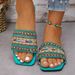 Women’s Shoes Large Size Fashion Sandals For Women Summer New Style Fashion Woven Flip Flops_vogvips.com