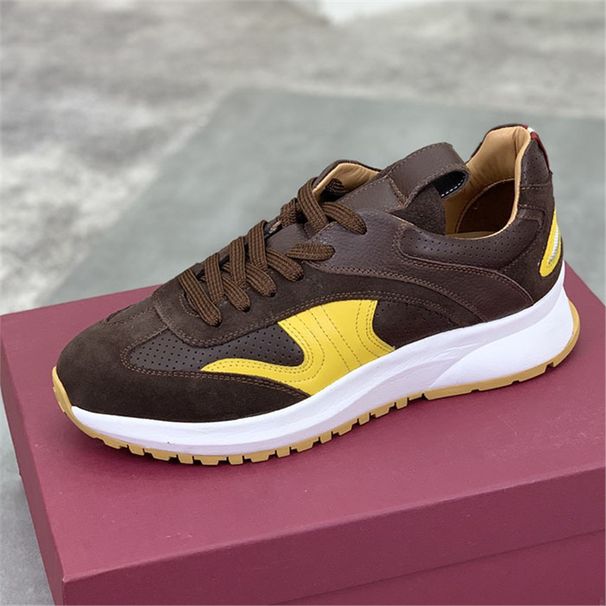 2025 Autumn New Flat Simple Casual Sports Breathable Genuine Leather Versatile Men's Fashion Sneakers_vogvips.com