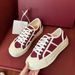Cross-Border Supply To Europe And America~2026 New Model Round-Toe Lace-Up Color-Blocked Thick-Soled Biscuit Shoes,_vogvips.com