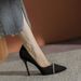 Rhinestone High-heeled For Women, Stiletto Heels, New 2025 Spring/summer Fairy Style, Fashionable Korean Version,_vogvips.com