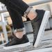 Men' PU Leather Lace-up Skateboard Shoe, Trendy Comfortable Lightweight Non-lip Outdoor Shoe Walking Jogging_vogvips.com