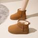 Winter Snow For Women 2024 New Thick-Soled Non-Slip Short Boots With Fleece Lining, Thickened, Warm, Cold-Resistant,_vogvips.com