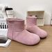 2025 Warm Fashionable Soft Snow Round Toe Women Winter Dopamine Color Series Ugly Cute Mid-Calf Boots_vogvips.com