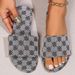 SHLIANG Summer New Women's Round Head Flat Soled Non-slip Slippers Woman Fashion Flowers Khaki Flats Sandals Female Zapatos De Mujer V0041_vogvips.com