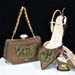 High-heeled sandals with a hard box jewel handbag set Daily party shoe bag_vogvips.com