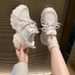 Women's Casual Platform Sneakers Breathable Mesh Chunky Athletic Shoes Trendy Style For Petite Versatile New Design_vogvips.com