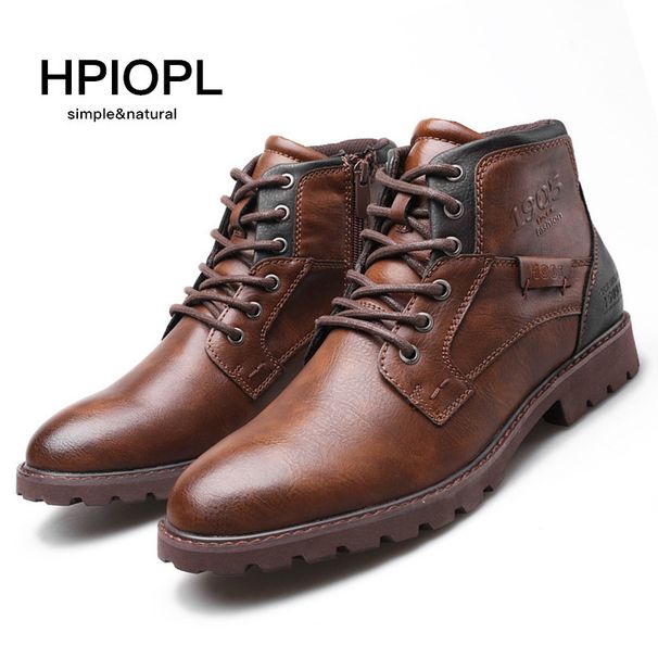 European Warm Series 48 Martin Large Size Zipper Short Men's Autumn Winter High-top Shoes Desert Work Boots_vogvips.com