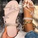 Women's Outdoor 2025 New Summer Model With Butterfly Rhinestone Strap Beach Shoes Versatile Slip-on Flat Sandals_vogvips.com