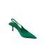 2023 Spring New Pointed Stiletto Mid Heel Single Open Back Closed Toe Sandals High Heels Green Women's Shoes_vogvips.com