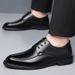 Men's Leather Autumn New Style Civil Servant Business Pointed Lace-up Non-slip Soft Sole Versatile Breathable Formal_vogvips.com