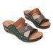 Women's Shoes New Color Matching Women's Sandals Large Size Fish Mouth Fashion Cross Color Matching Slippers_vogvips.com