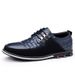 Shoes Casual Round-Toe Lace-Up Loafers - Breathable & Comfortable Slip-On Shoes For Everyday Wear (Blue, Black, Brown, White, Wine Red)_vogvips.com
