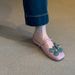 Lan Cabinet Version ~ New Color-Block Floral One-Strap Buckle Closed-Toe Shoes For Women With Hidden Heel Soft Leather_vogvips.com