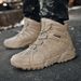 Men's Tactical Combat Boots For Outdoor Hiking, Camping & Military Training - Durable Leather & Oxford Fabric Mountain Camping Hiking Shoes Outdoor_vogvips.com